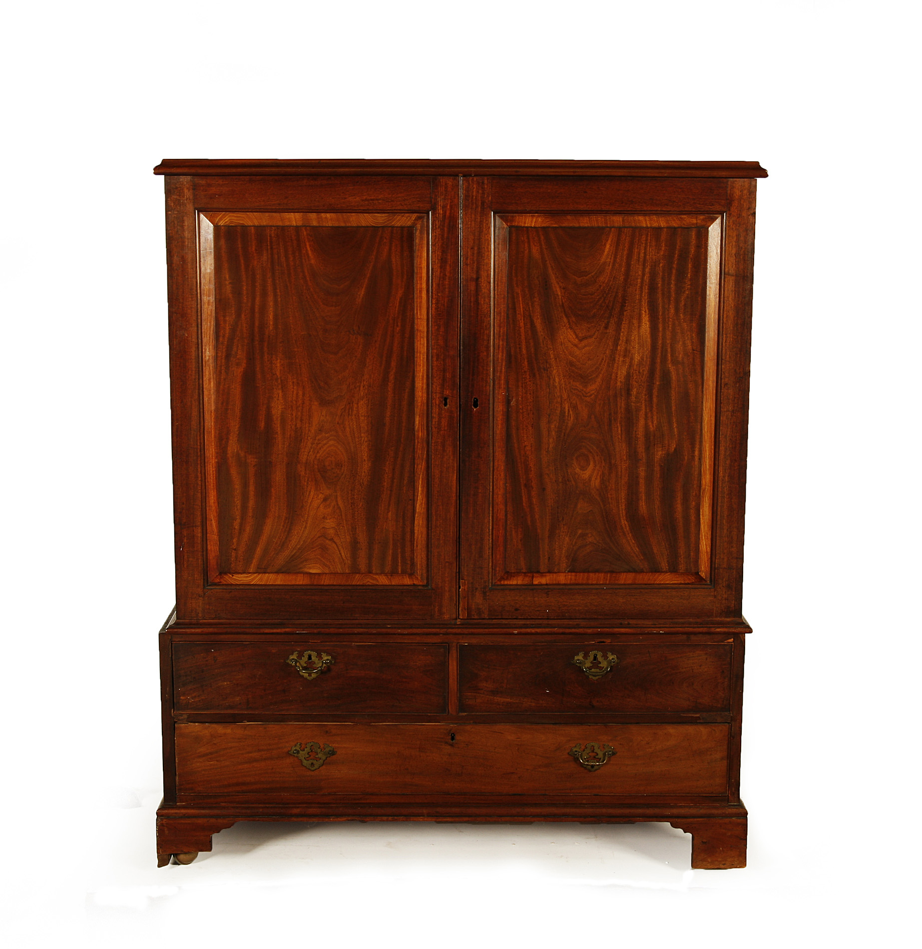 GEORGIAN MAHOGANY LINEN PRESS