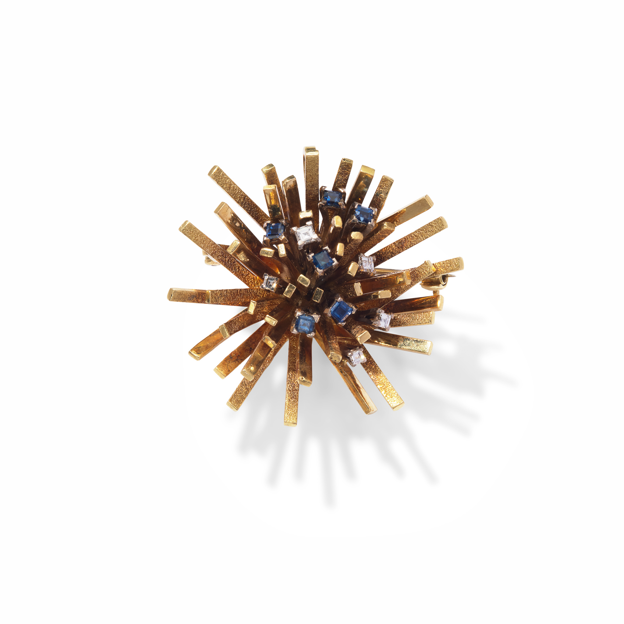 Gilian Packard: A sapphire and diamond brooch, 1970