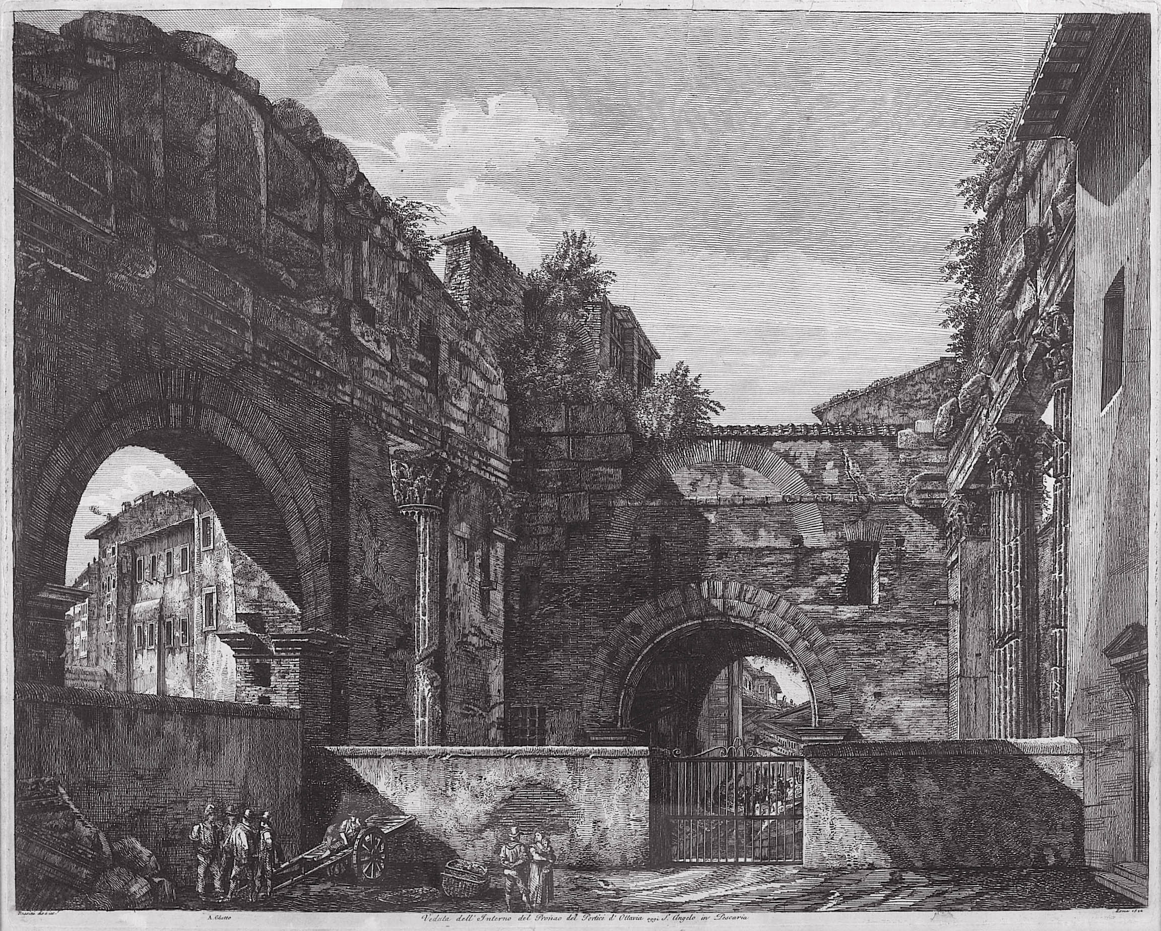 A set of three prints after Piranesi