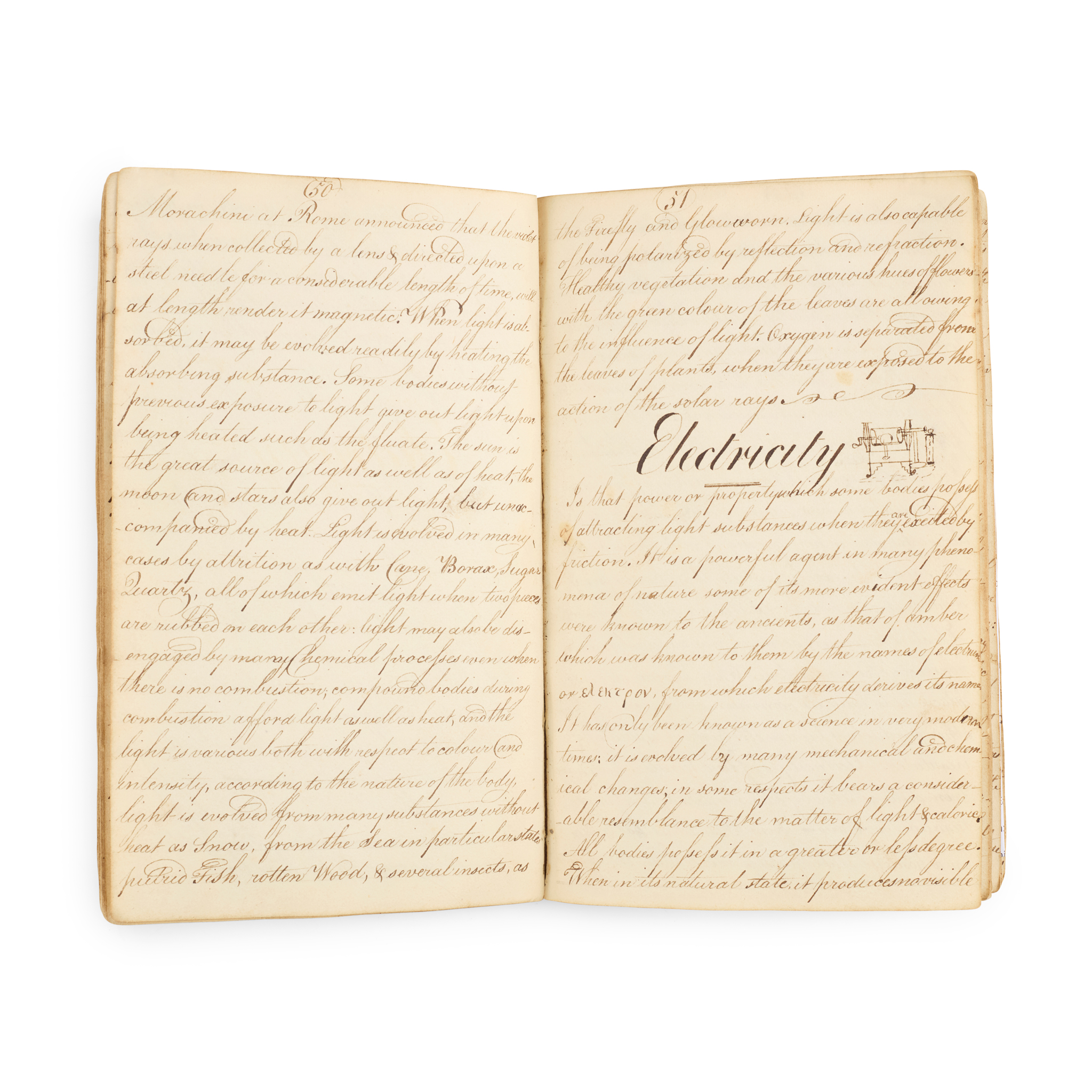 Regency science notebook