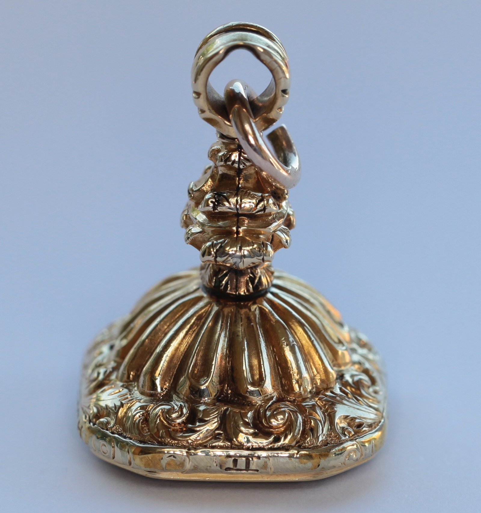 A hardstone mounted fob seal