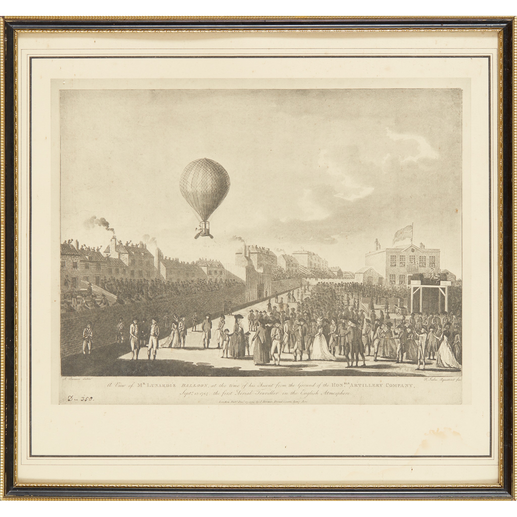 ELEVEN BLACK AND WHITE FRAMED PRINTS OF BALLOONING INTEREST