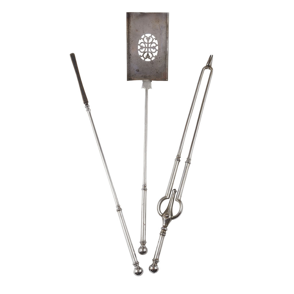 SET OF THREE STEEL FIRE TOOLS