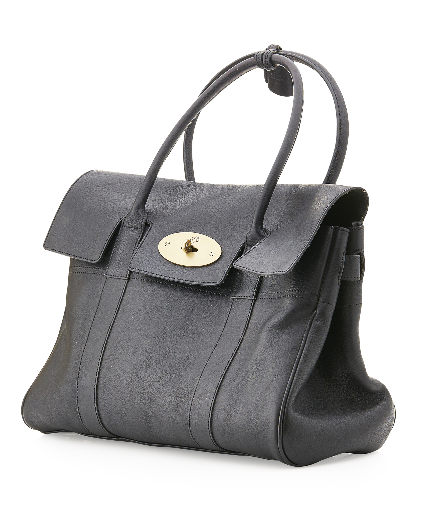 MULBERRY - A black leather 'Bayswater' handbag