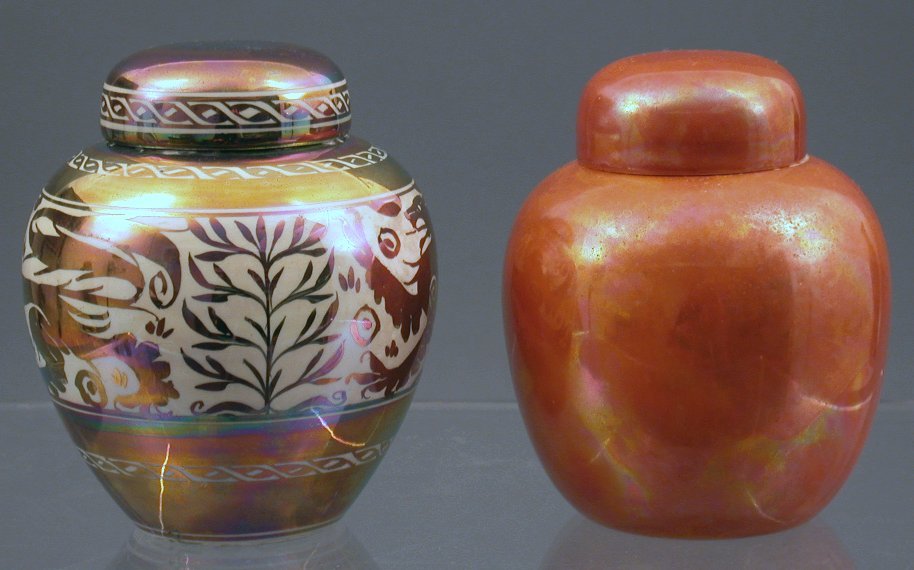 A Moira Forsyth lustre ginger jar and cover