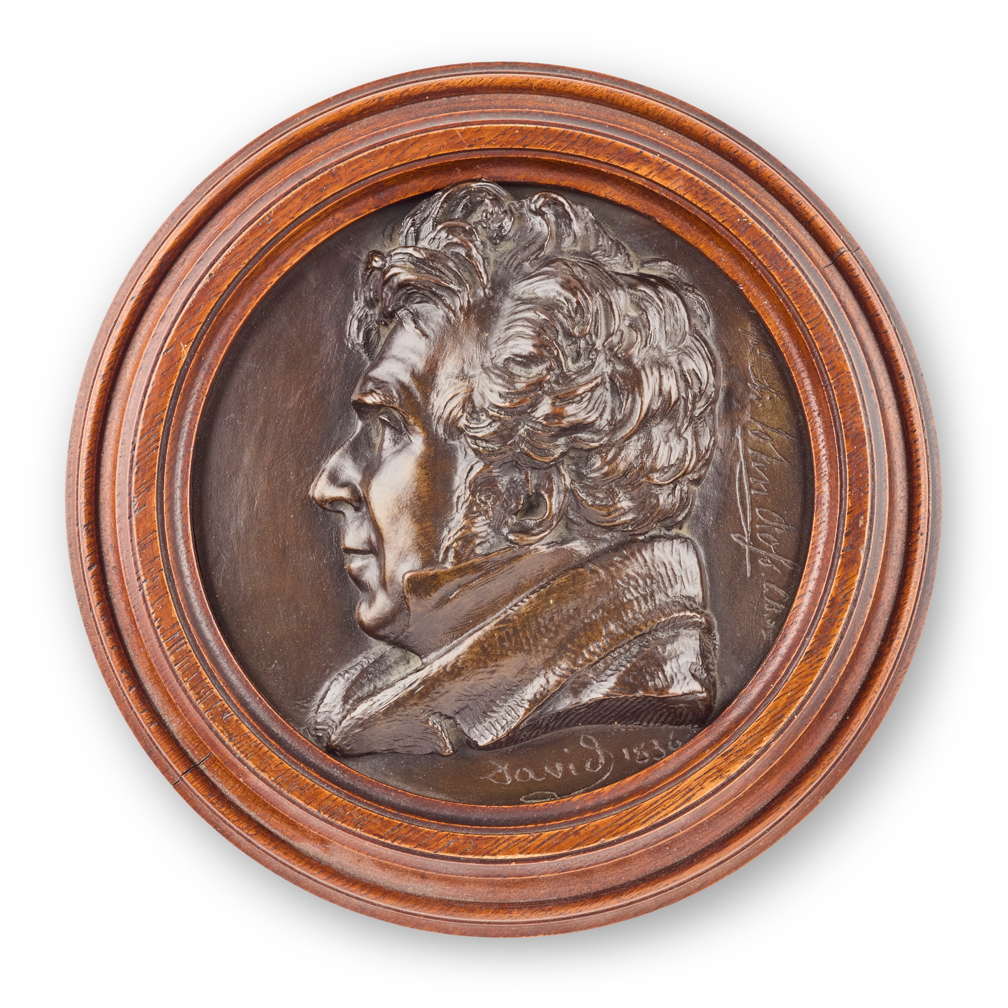 BRONZE PORTRAIT RELIEF OF CAPTAIN SIR JOHN ROSS (SCOTTISH 1777-1856), PIERRE JEAN DAVID D'ANGERS (FRENCH 1788-1856)