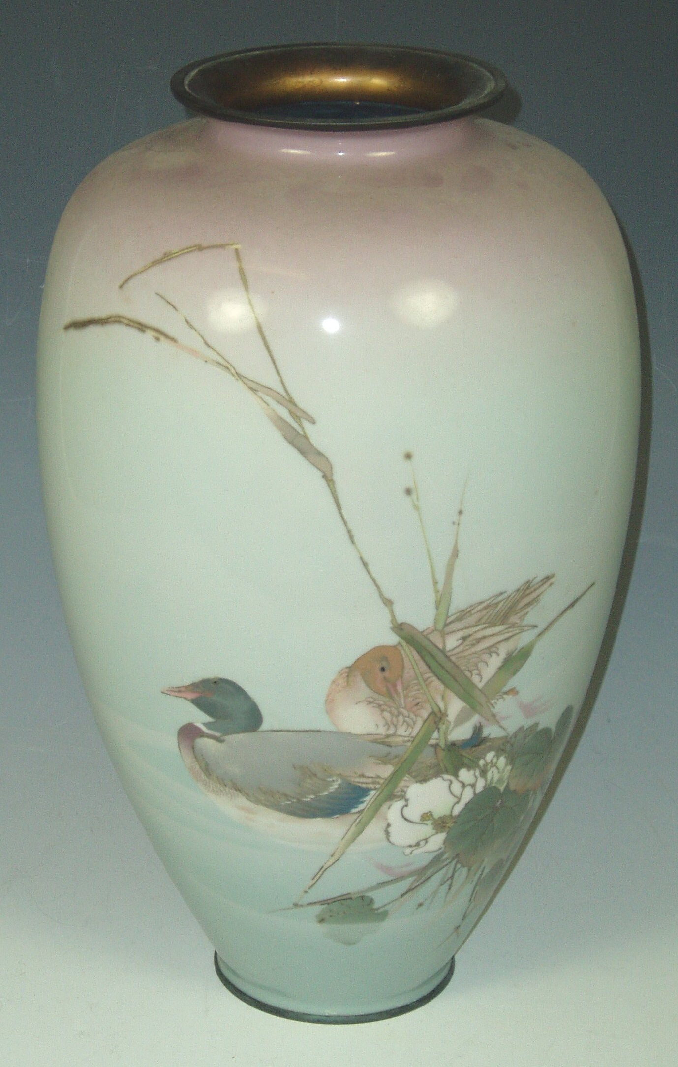 A Japanese cloisonne vase,