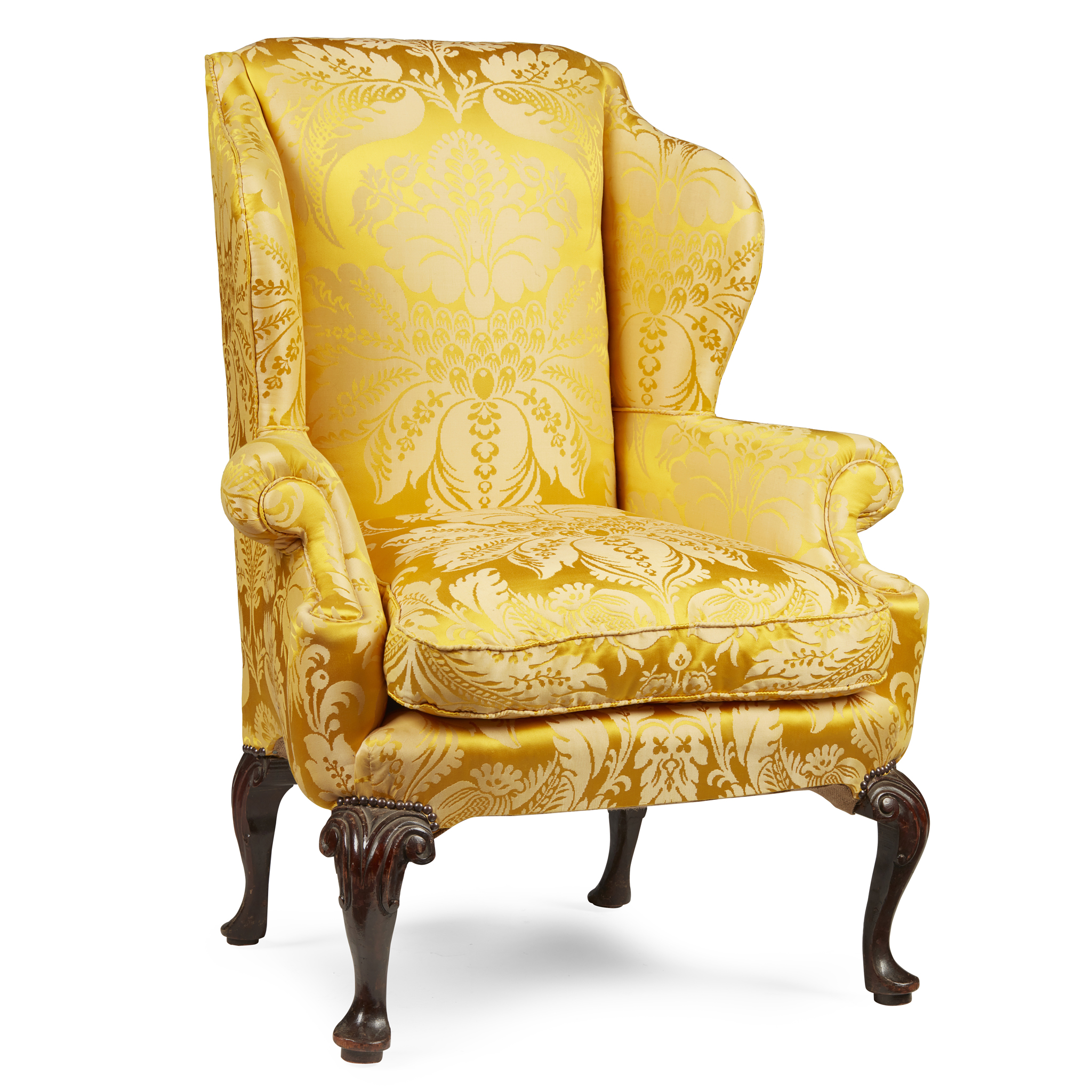 GEORGE II STYLE WINGBACK ARMCHAIR