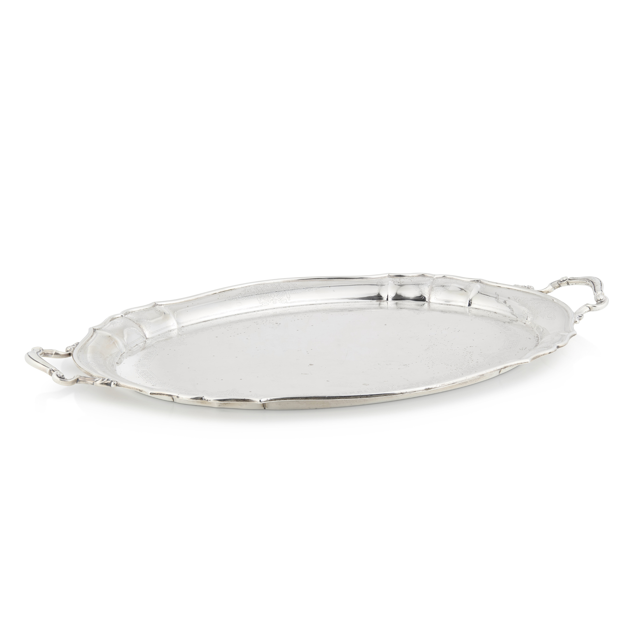 A 1930s TWIN-HANDLED TRAY