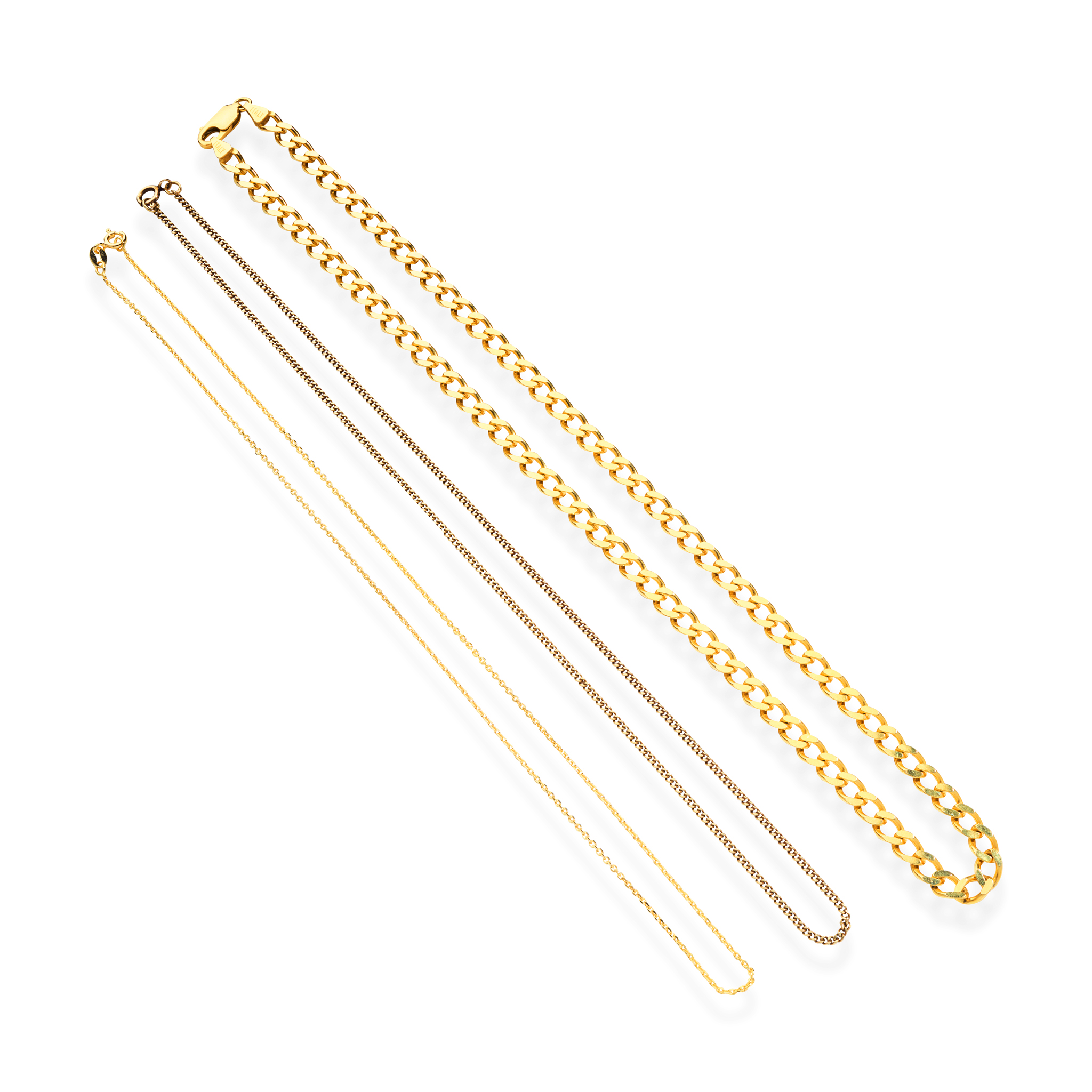 Three gold chains