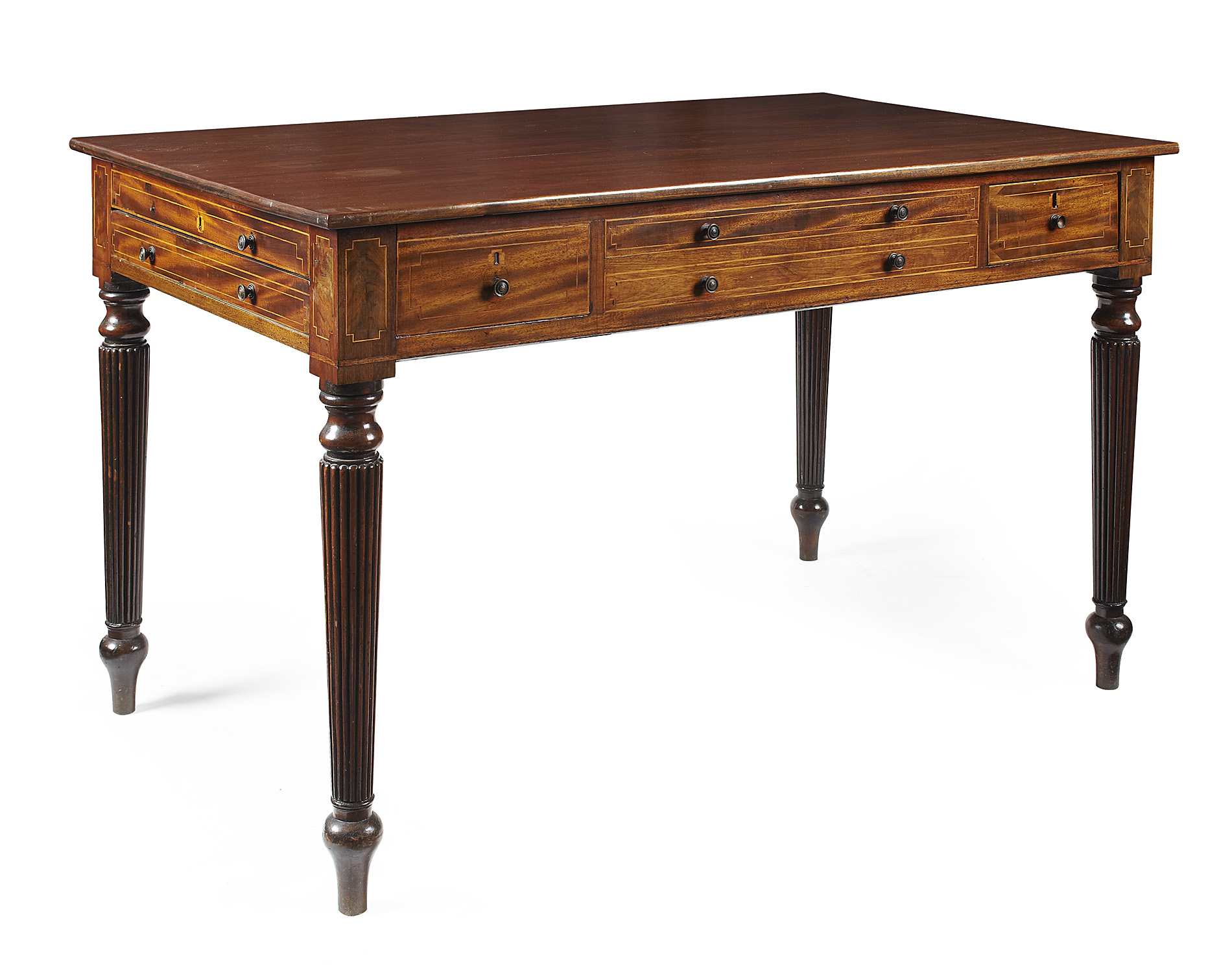 REGENCY MAHOGANY LIBRARY TABLE