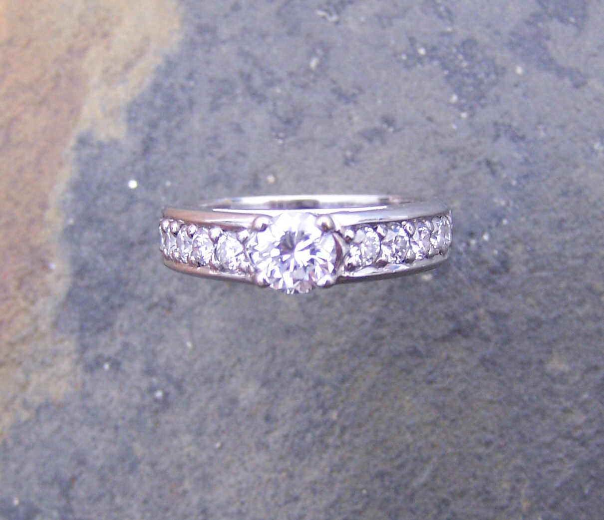 A diamond cluster ring,