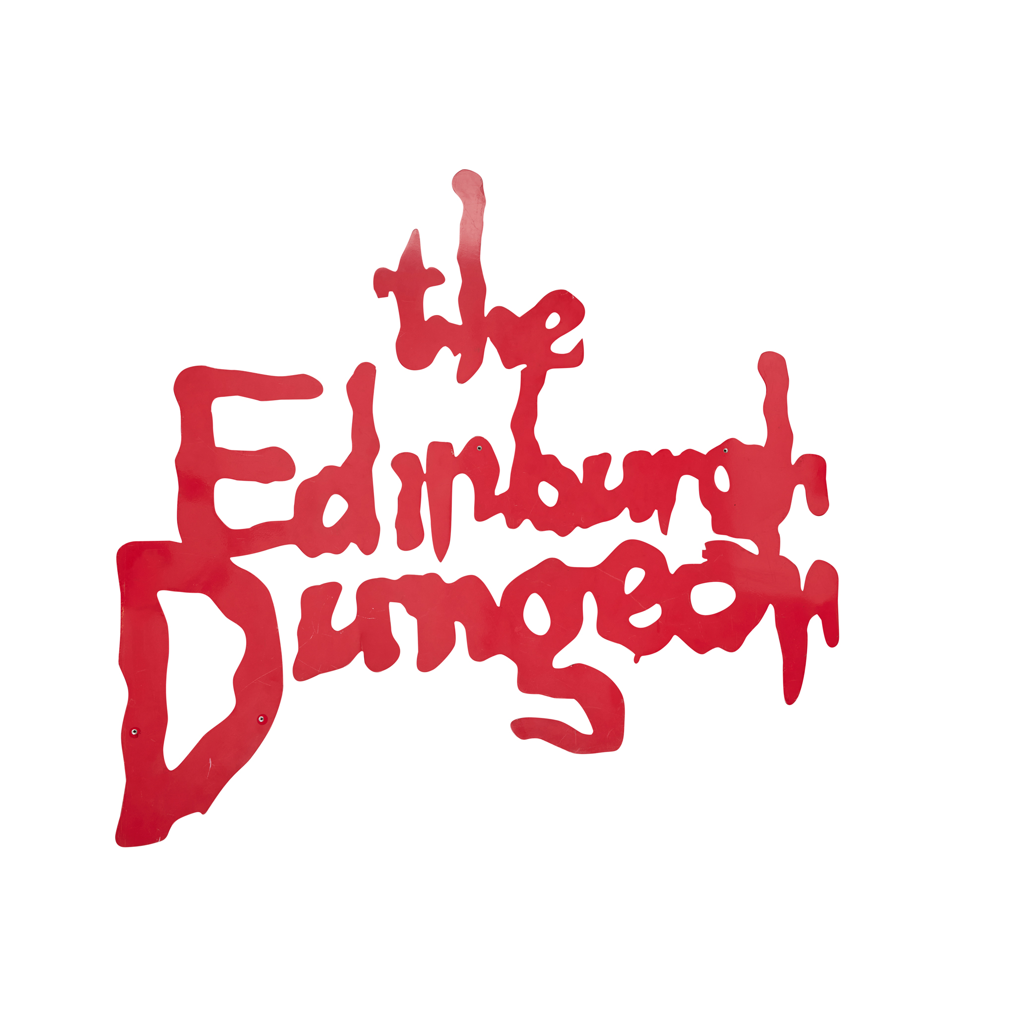 AN ORIGINAL SIGN FOR 'THE EDINBURGH DUNGEON'