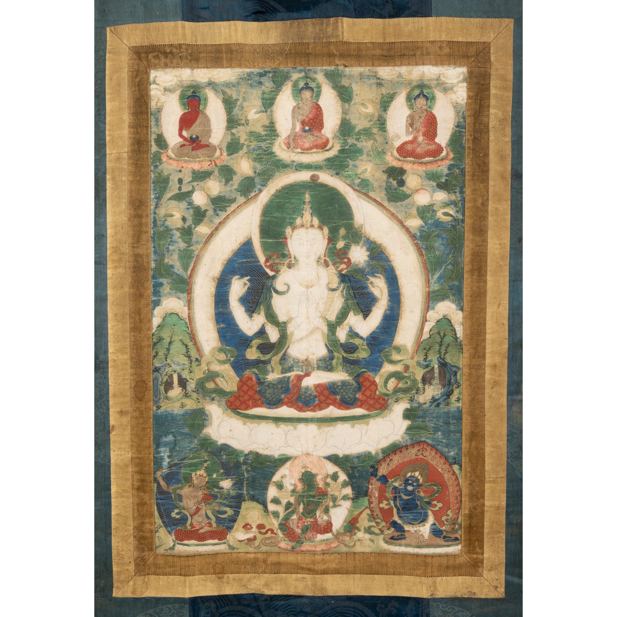 A THANGKA OF AVALOKITESVARA