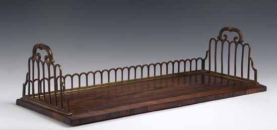 A Regency rosewood book carrier