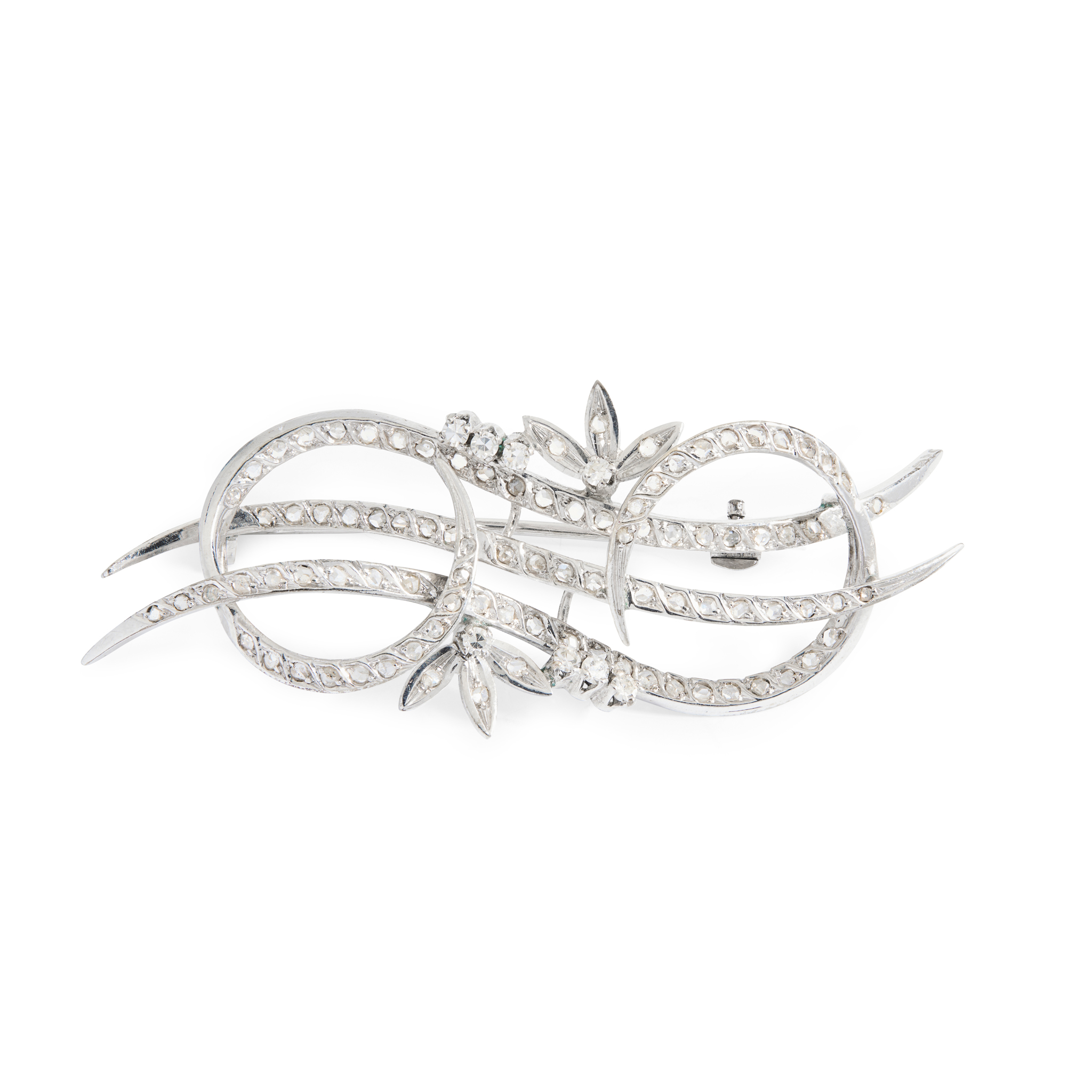 A diamond spray brooch