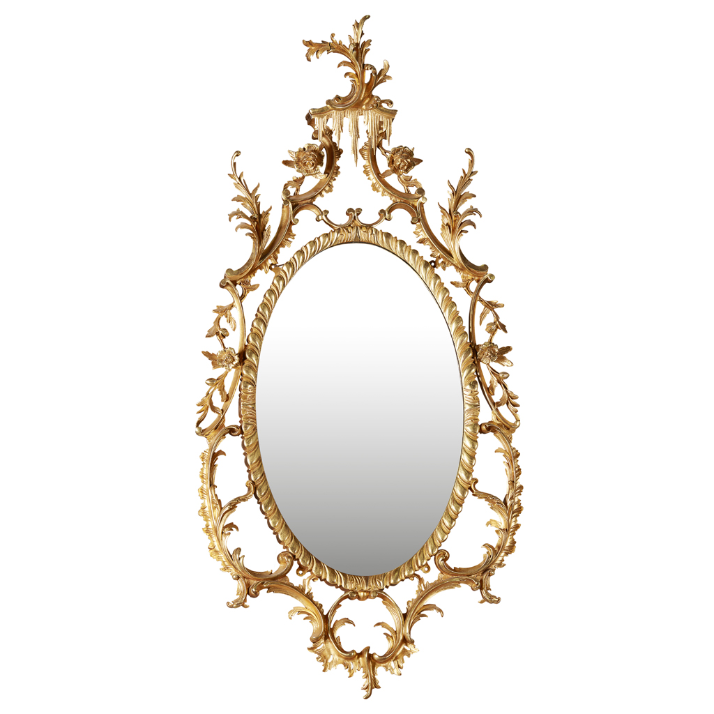 GEORGE III STYLE GILTWOOD MIRROR