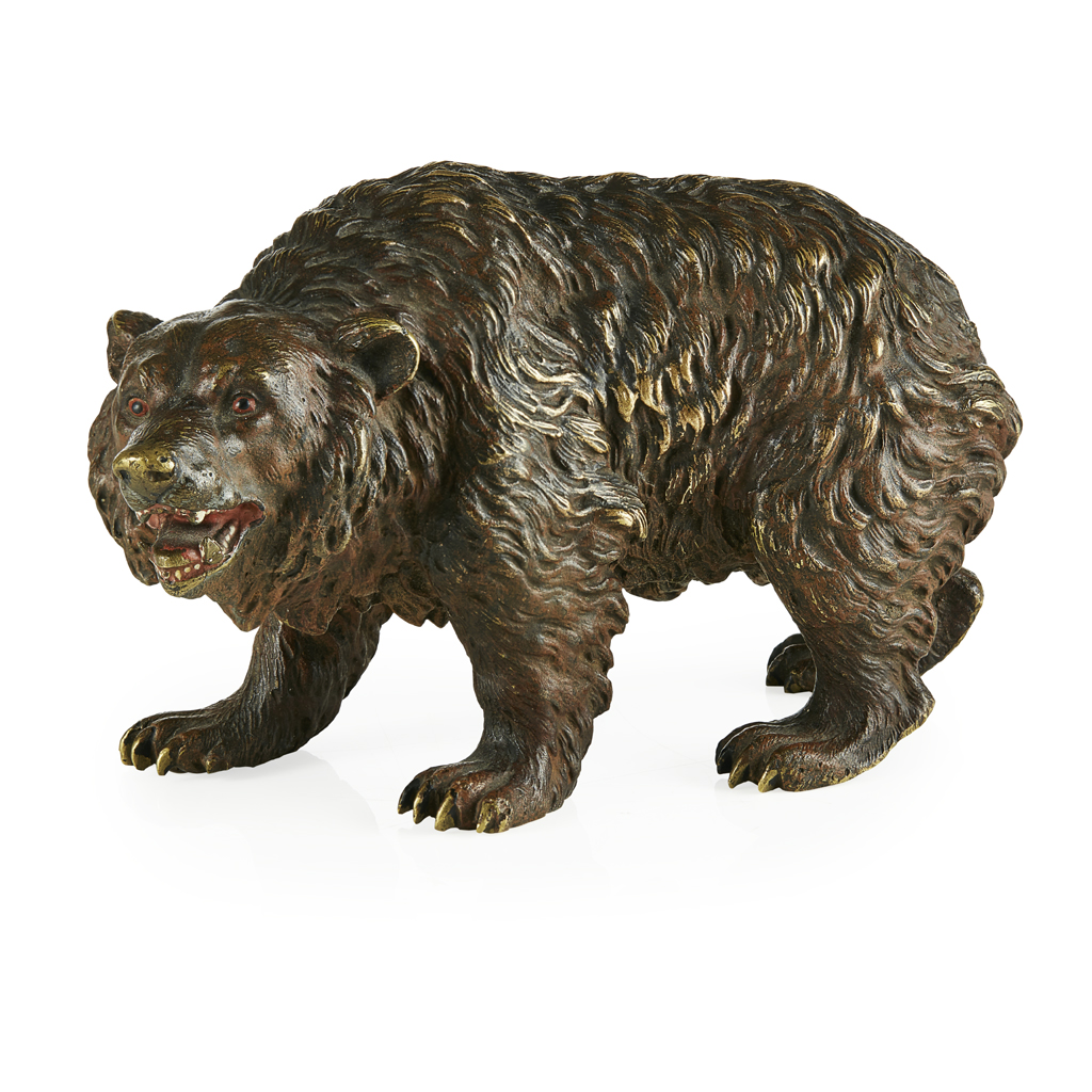 AUSTRIAN COLD PAINTED BRONZE FIGURE OF A BEAR