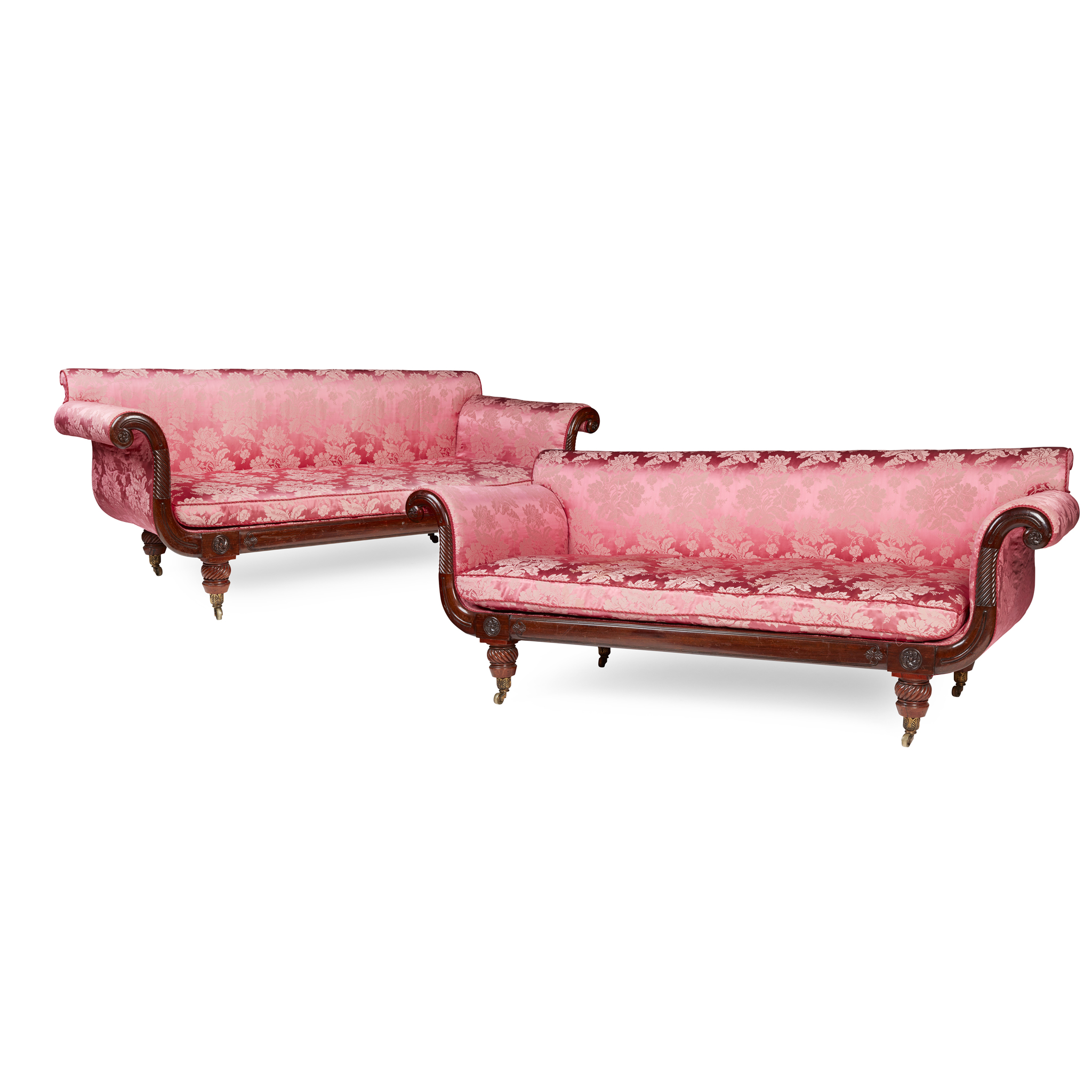 SUITE OF REGENCY MAHOGANY SEAT FURNITURE, ATTRIBUTED TO WILLIAM TROTTER