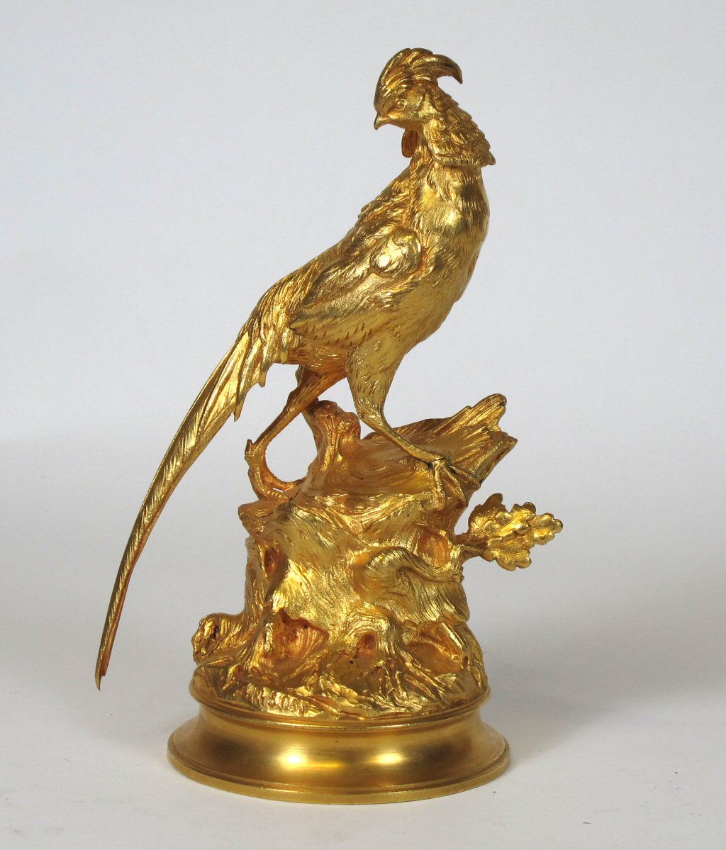 A 19th century ormolu figure of a rooster
