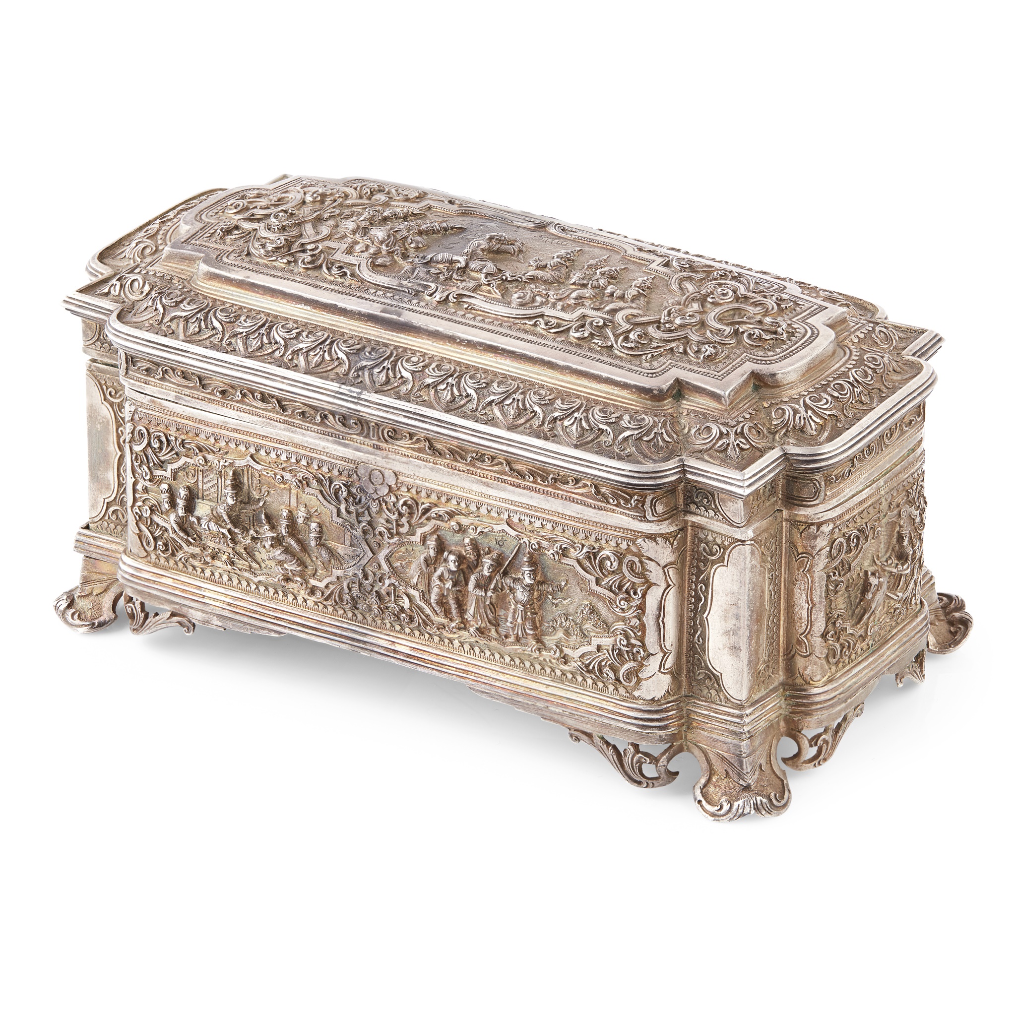 BURMESE SILVER RECTANGULAR BOX