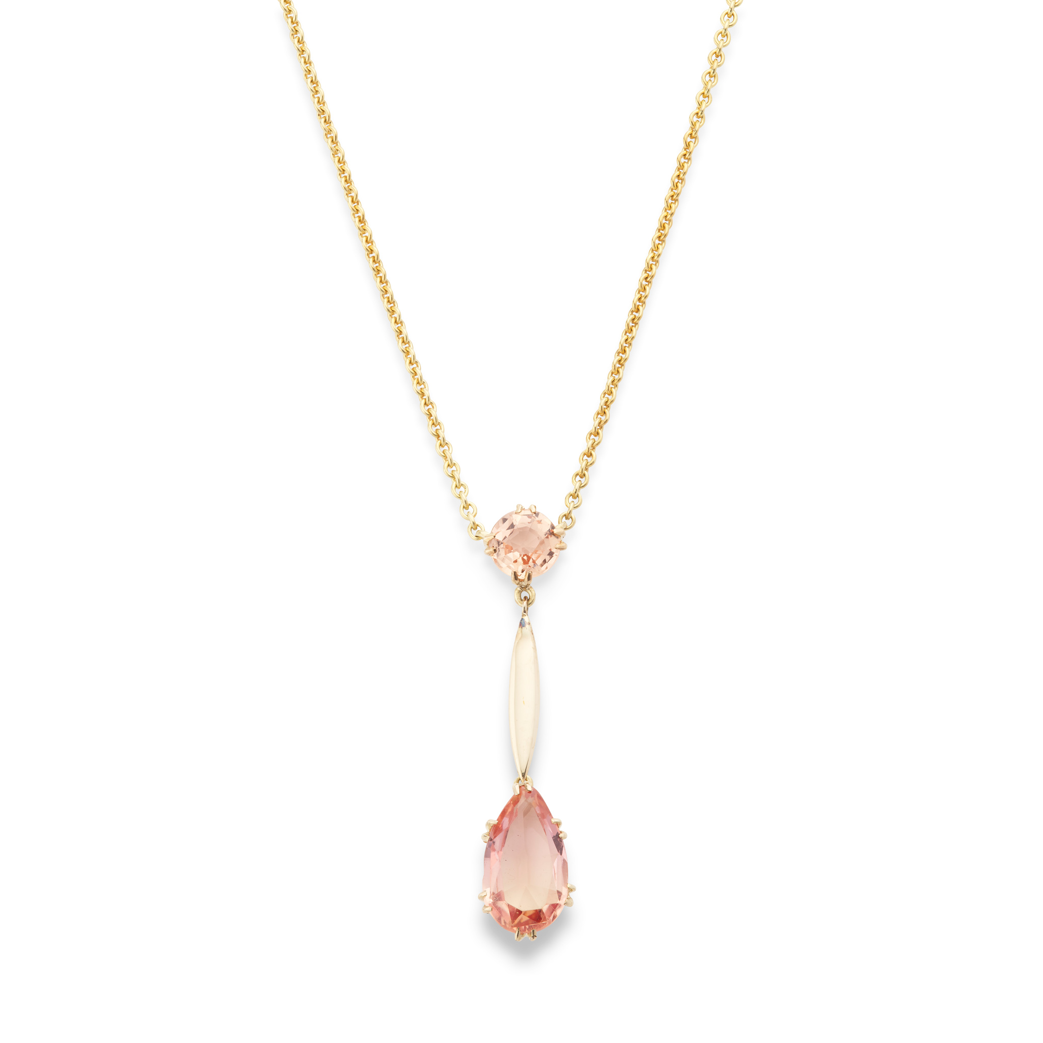 A topaz pendant necklace