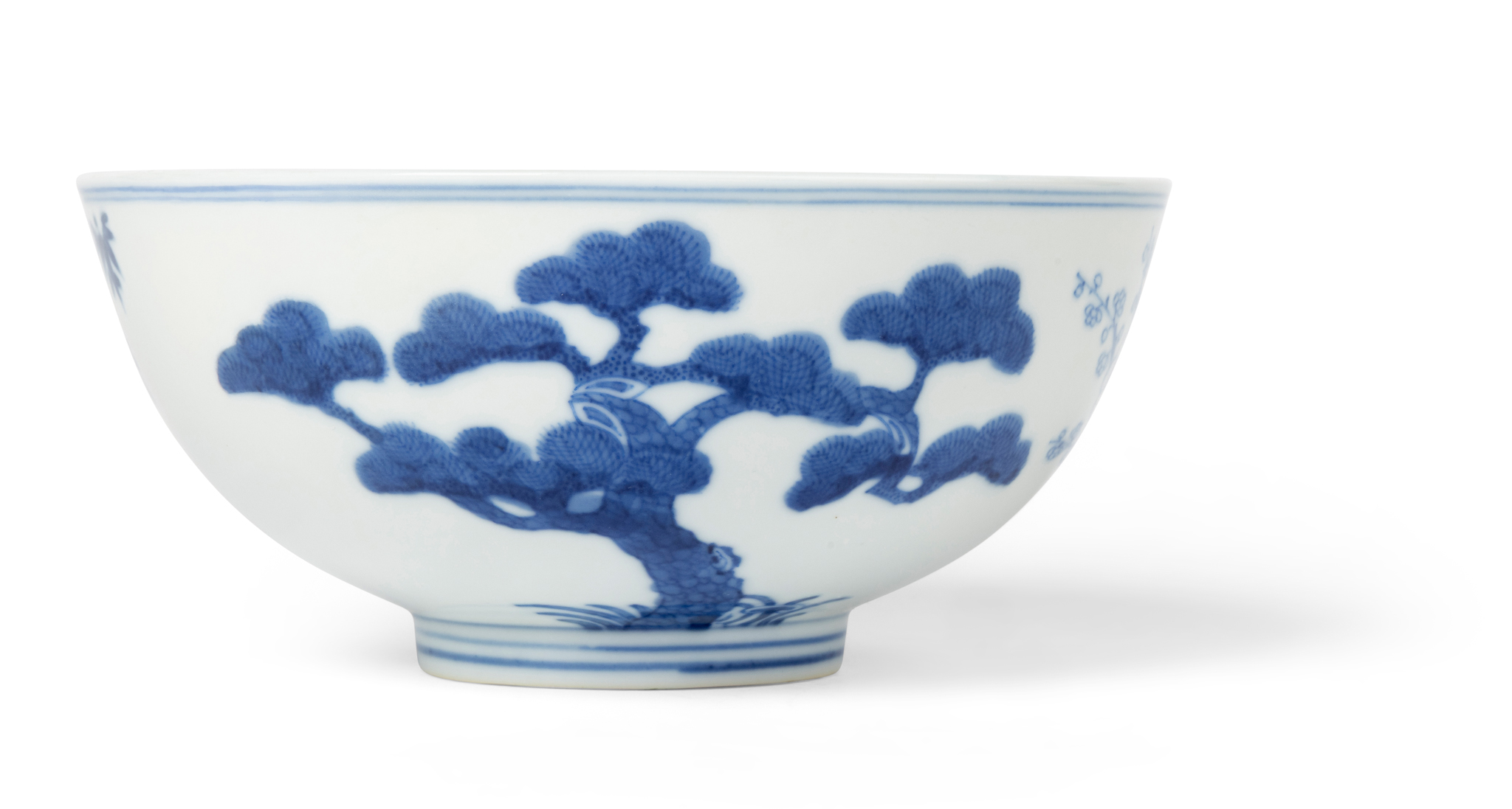 CHINESE BLUE AND WHITE 'THREE FREINDS OF WINTER' BOWL