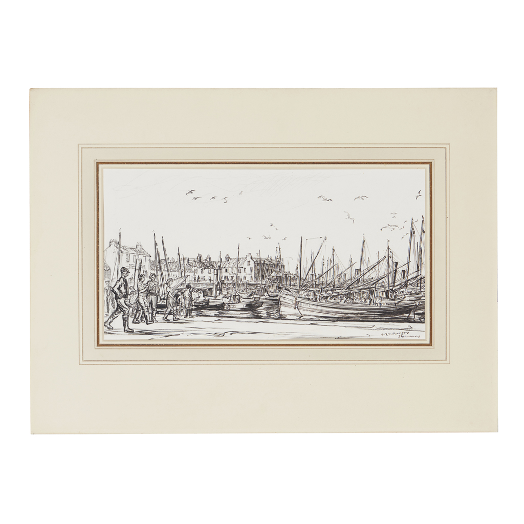 SIR DAVID MUIRHEAD BONE H.R.S.A., H.R.W.S., H.R.E., L.L.B., D.LITT. (SCOTTISH 1876-1953)