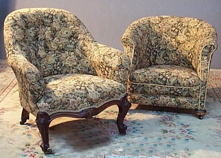 A mahogany framed tub chair