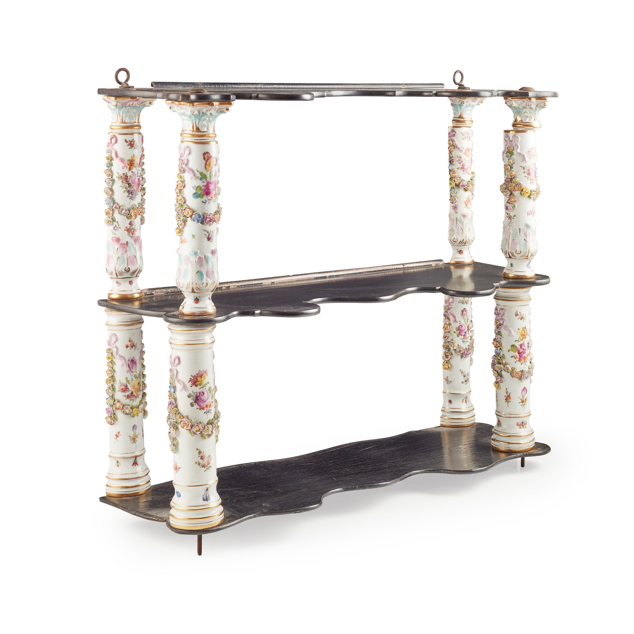 DRESDEN PORCELAIN MOUNTED WALL SHELF