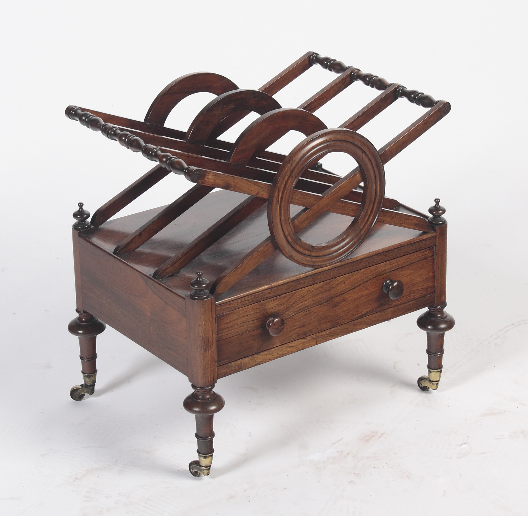 A Regency rosewood canterbury