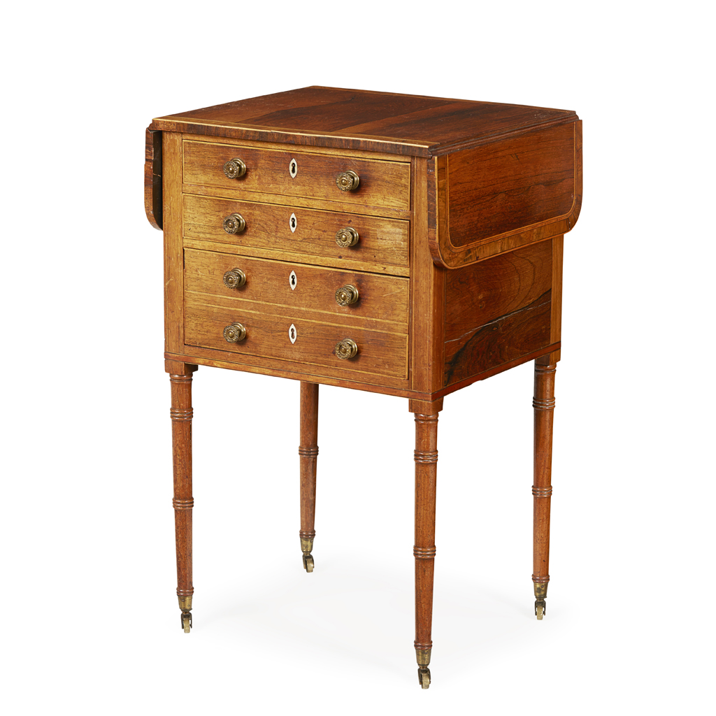 REGENCY ROSEWOOD CROSSBANDED WORK TABLE