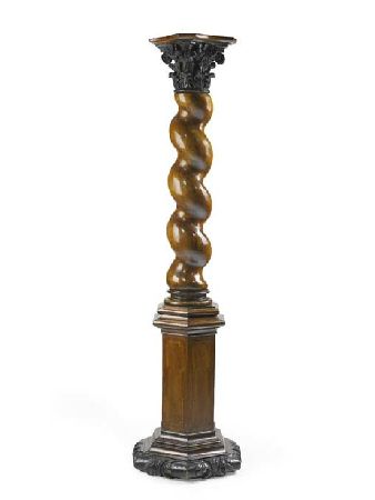A 19th century Venetian walnut torchere