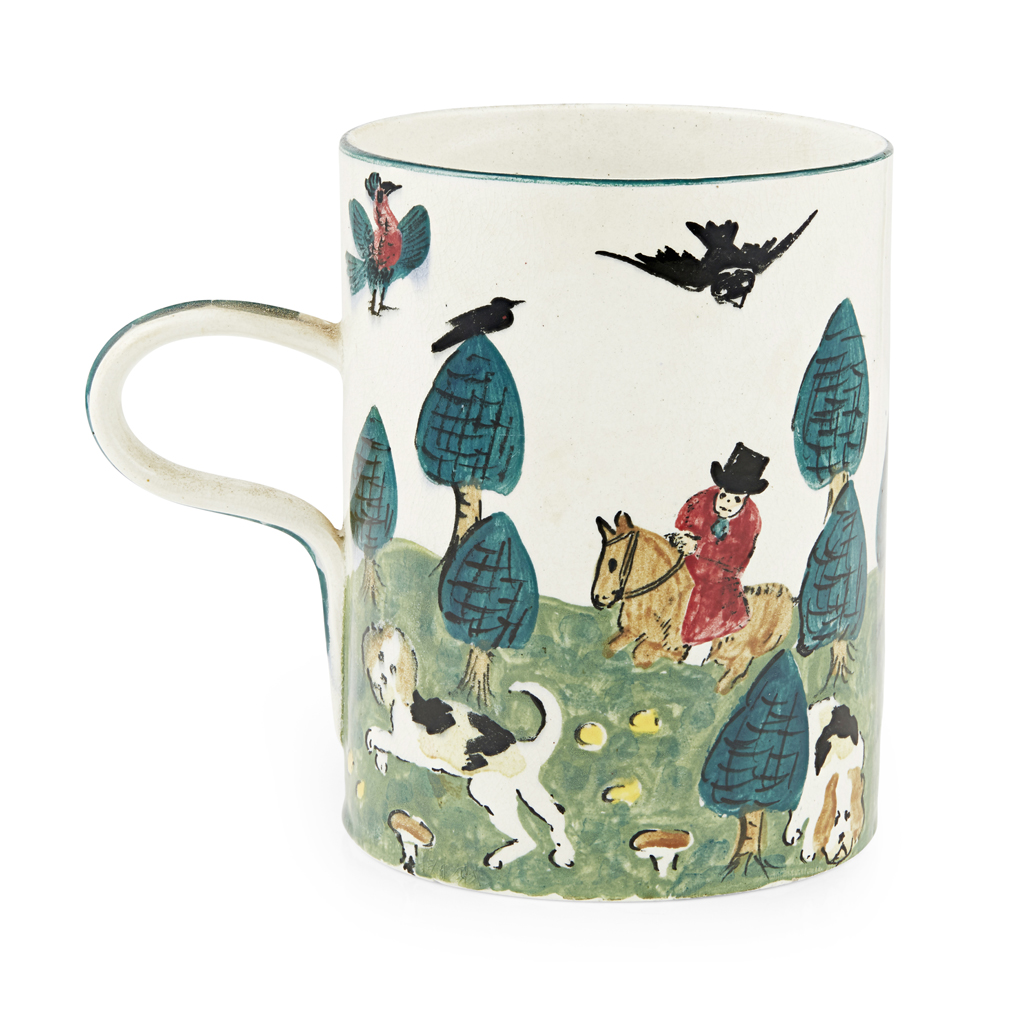 A LARGE WEMYSS WARE 'EARLSHALL' MUG