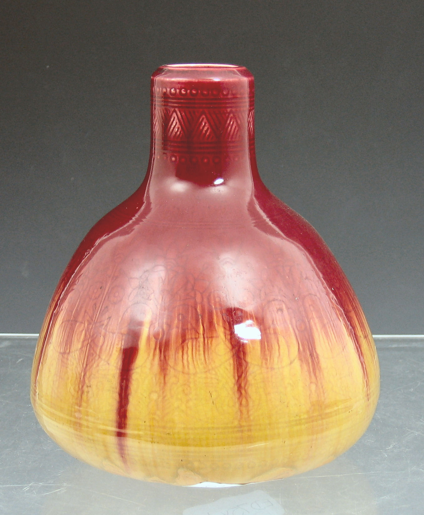 A Linthorpe vase, designed by Christopher Dresser,