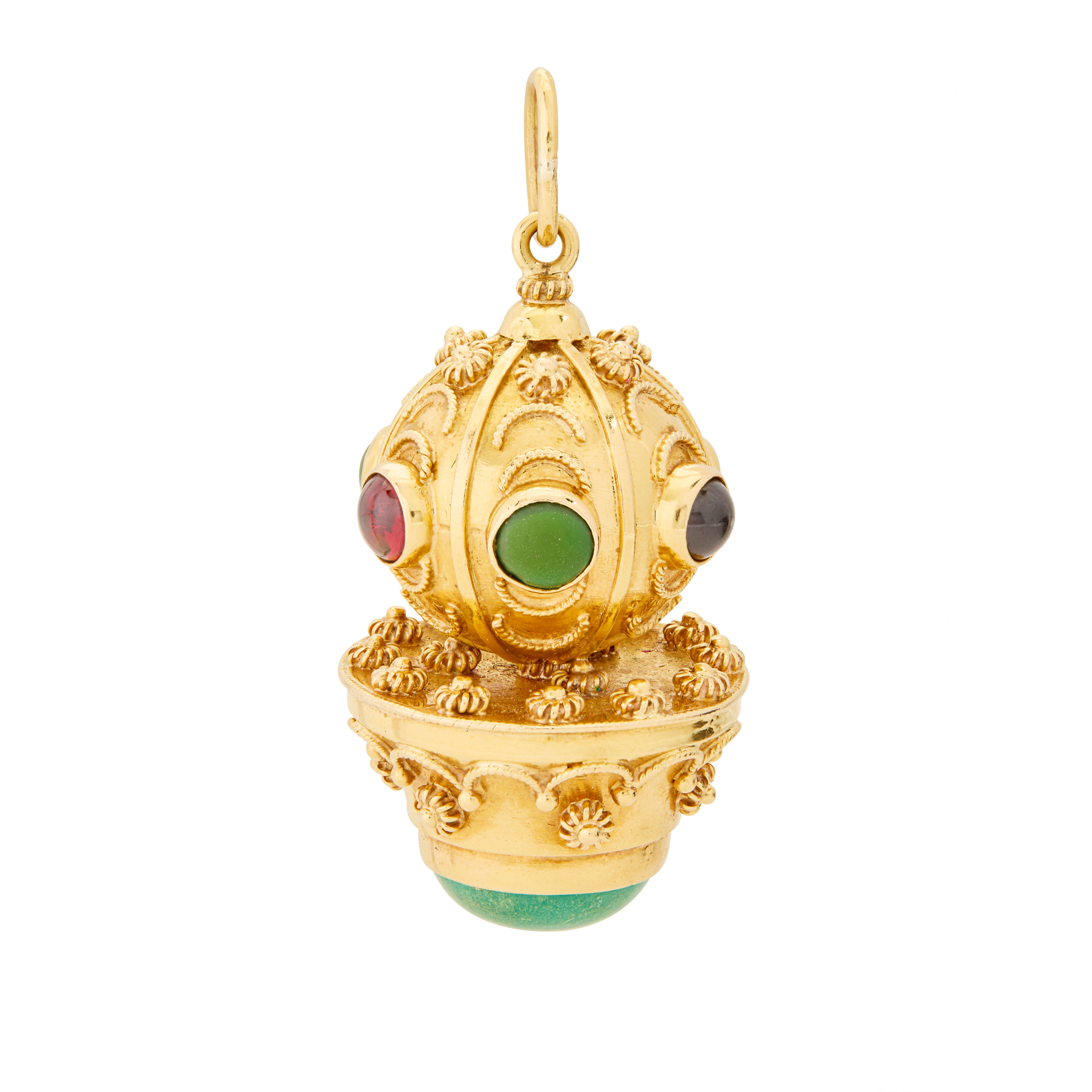 A multi-gem set pendant