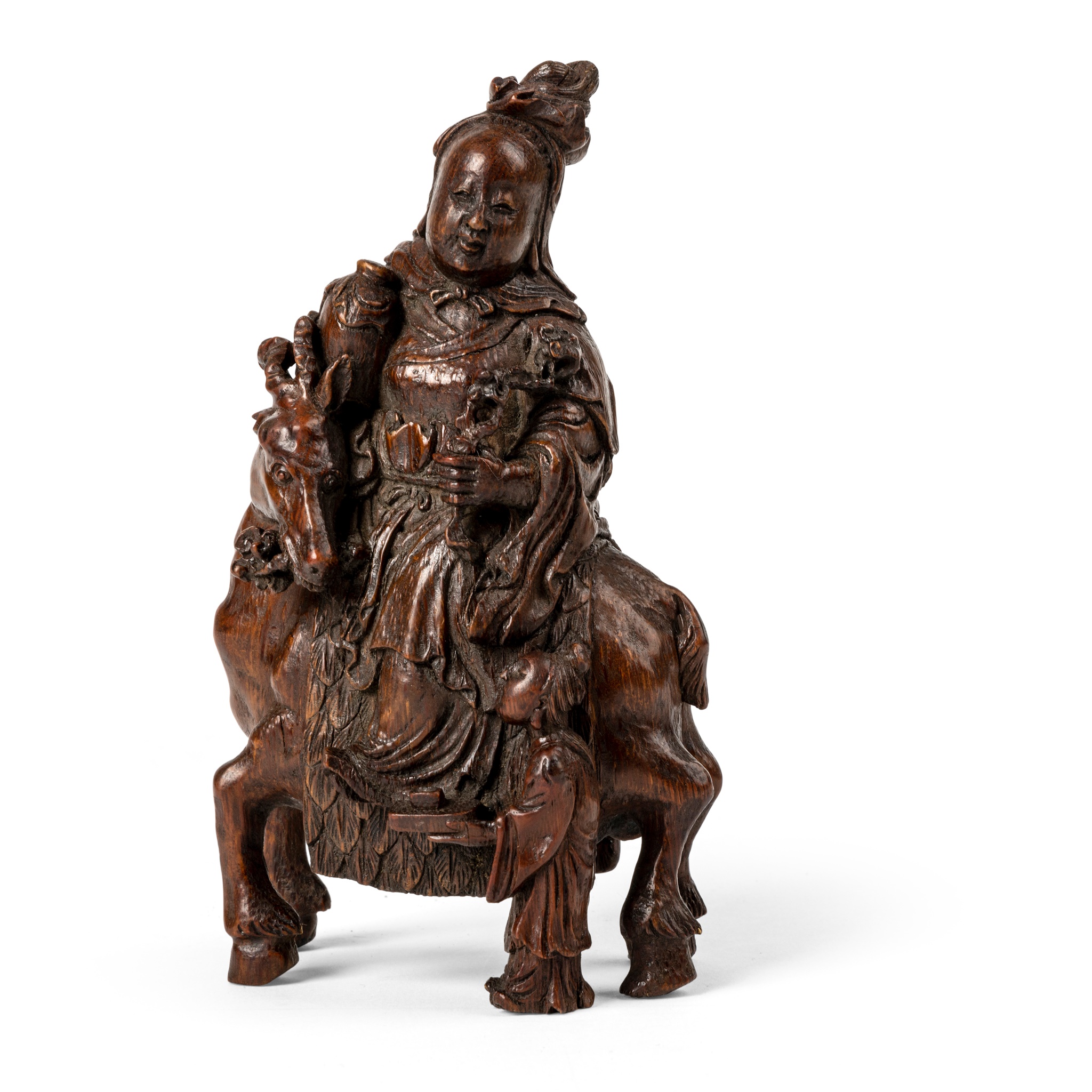 BAMBOO CARVING OF MAGU WITH DEER