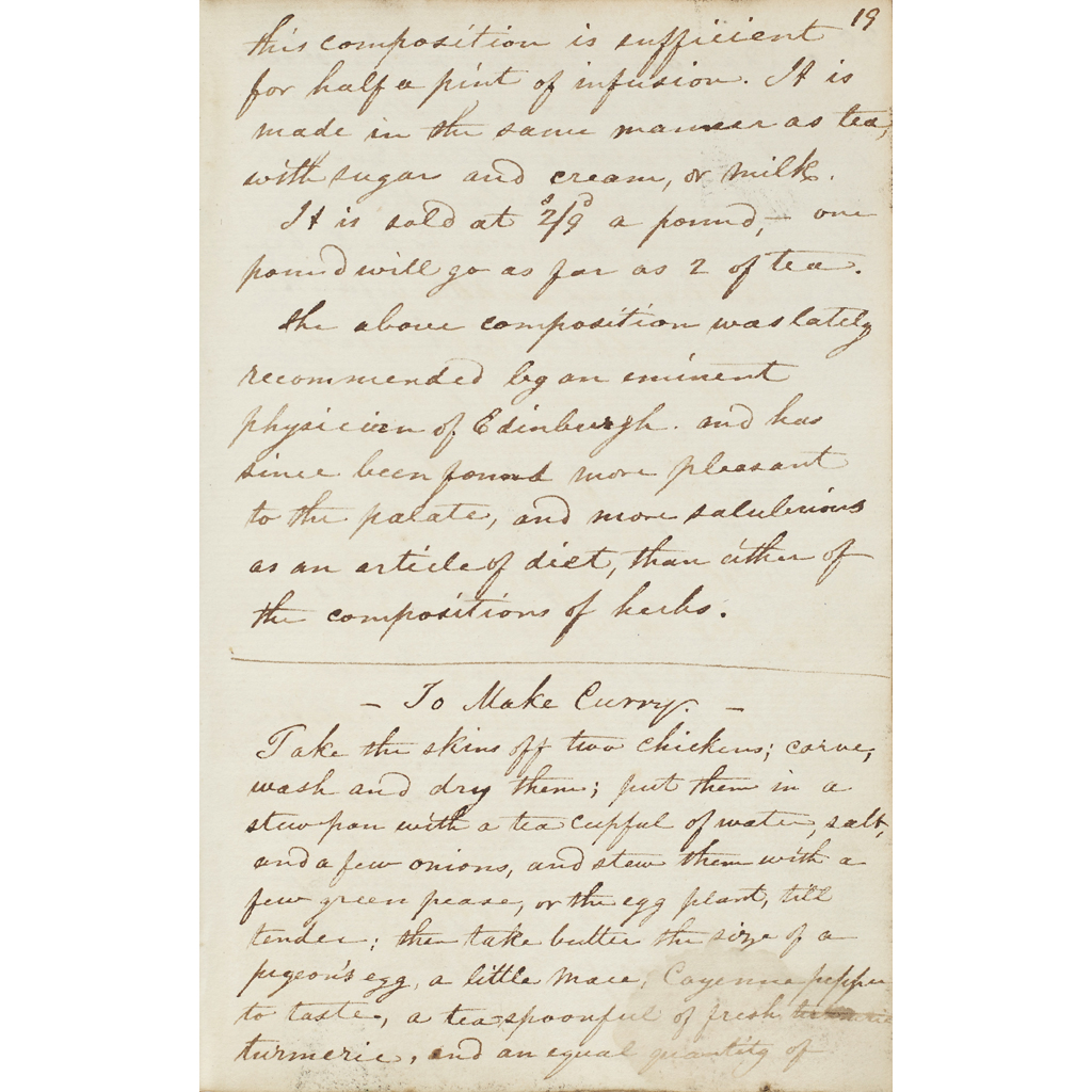 RECIPE BOOK OF AMELIA HALLIBURTON RAE