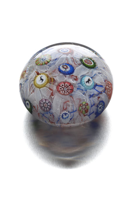 A mid 19th century Baccarat glass paperweight, dated 1847