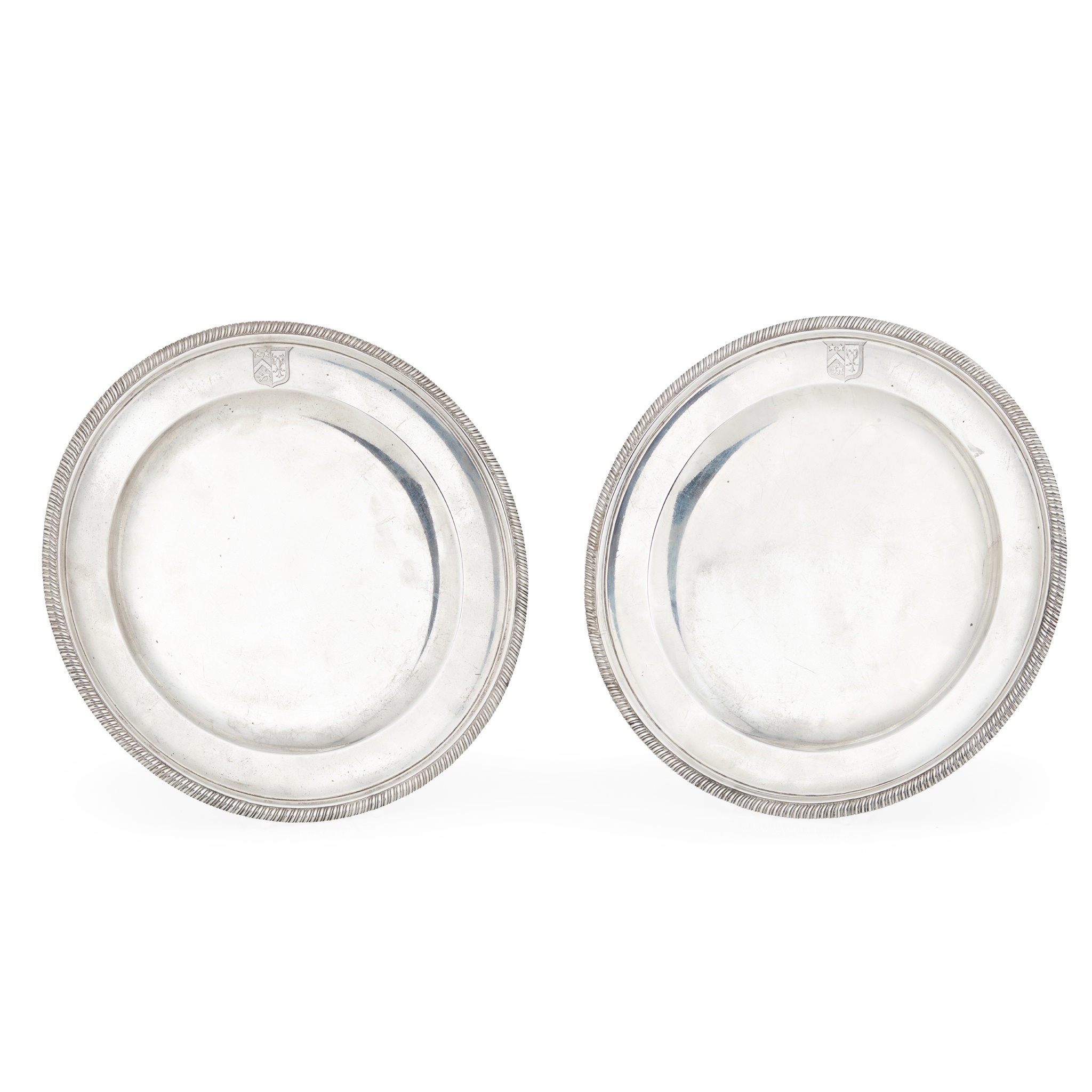 A pair of George III first course plates