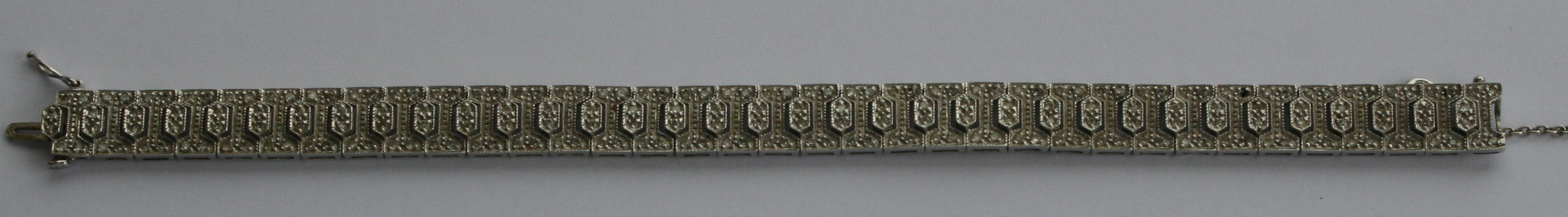 A white gold diamond set bracelet