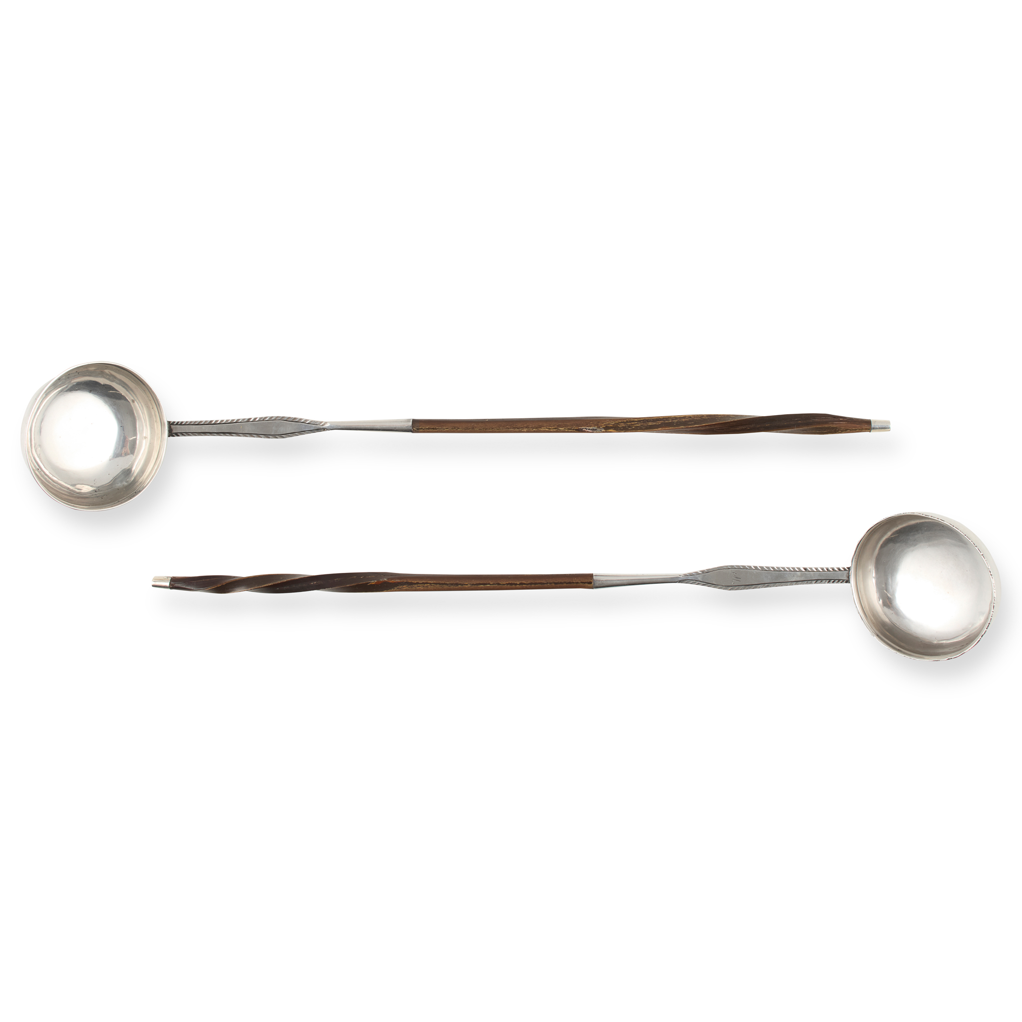 DUNDEE - A PAIR OF SCOTTISH PROVINCIAL PUNCH LADLES