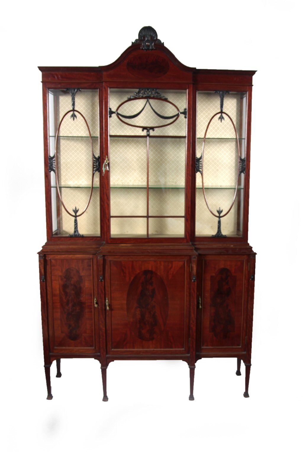 EDWARDIAN MAHOGANY DISPLAY CABINET