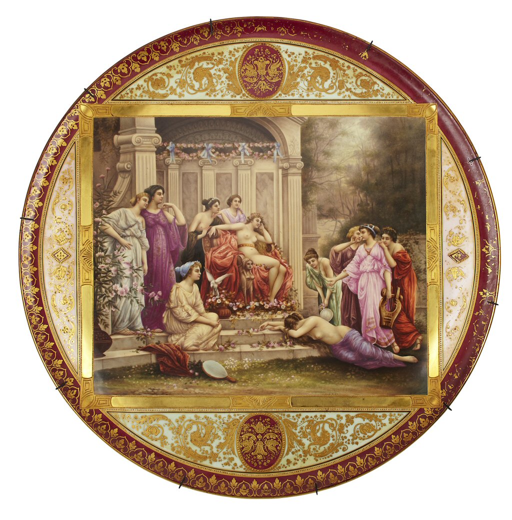 LARGE VIENNA STYLE PORCELAIN CHARGER