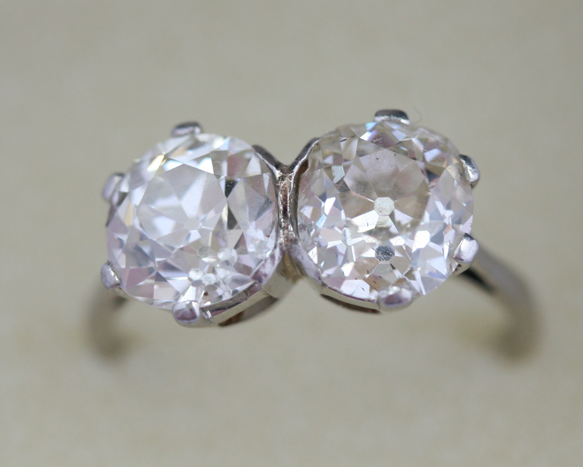 A two stone diamond ring