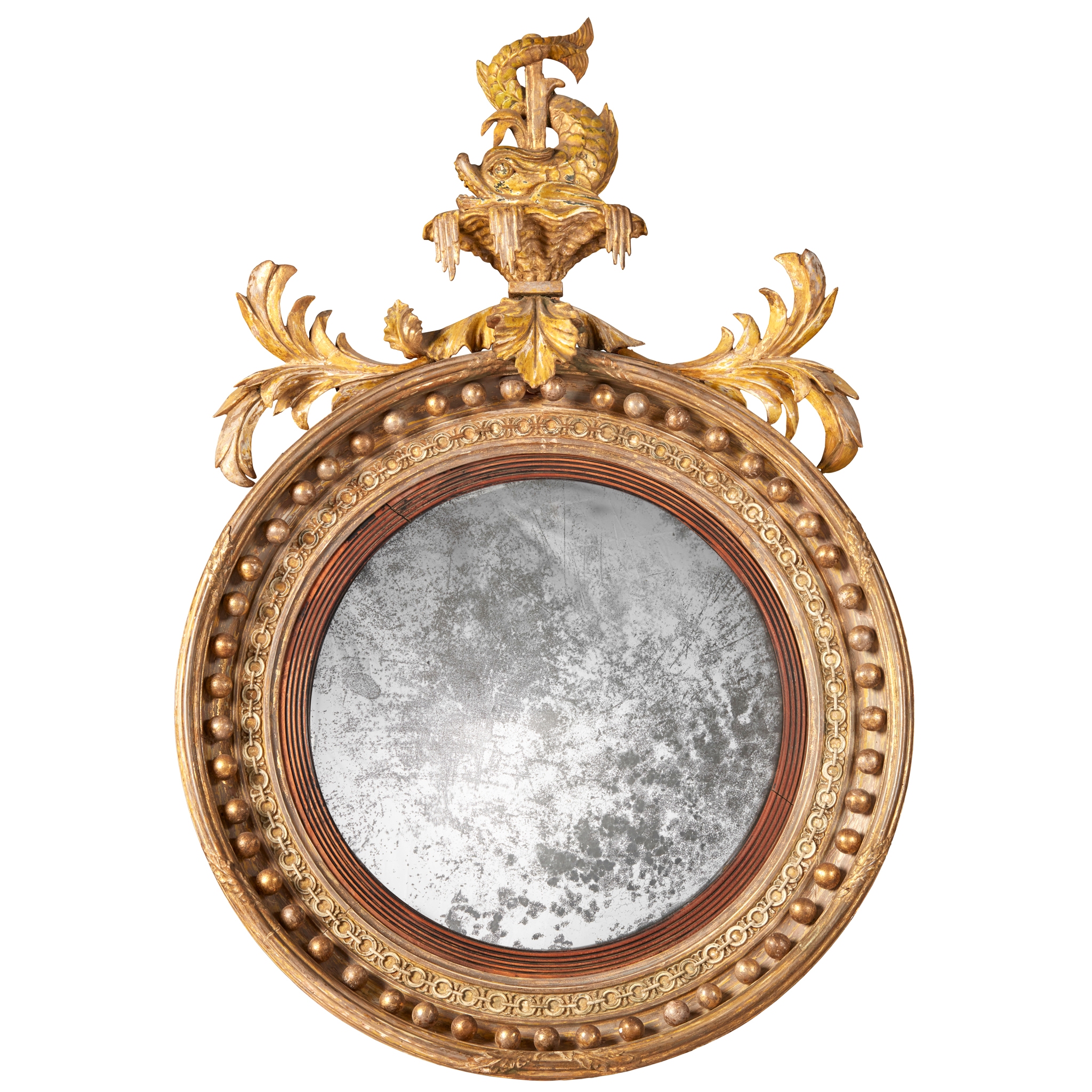 REGENCY GILTWOOD CONVEX MIRROR