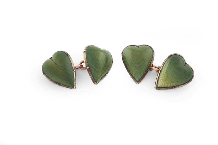 CHILD & CHILD - a pair of late Victorian rose gold mounted cufflinks