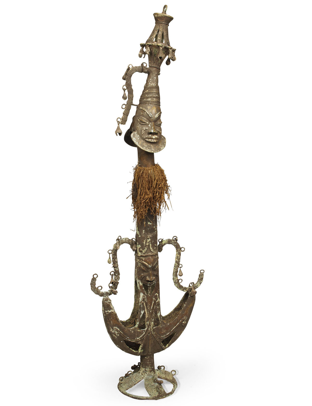 CEREMONIAL FIGURAL STAFF YORUBA PEOPLE, IJEBU REGION, NIGERIA