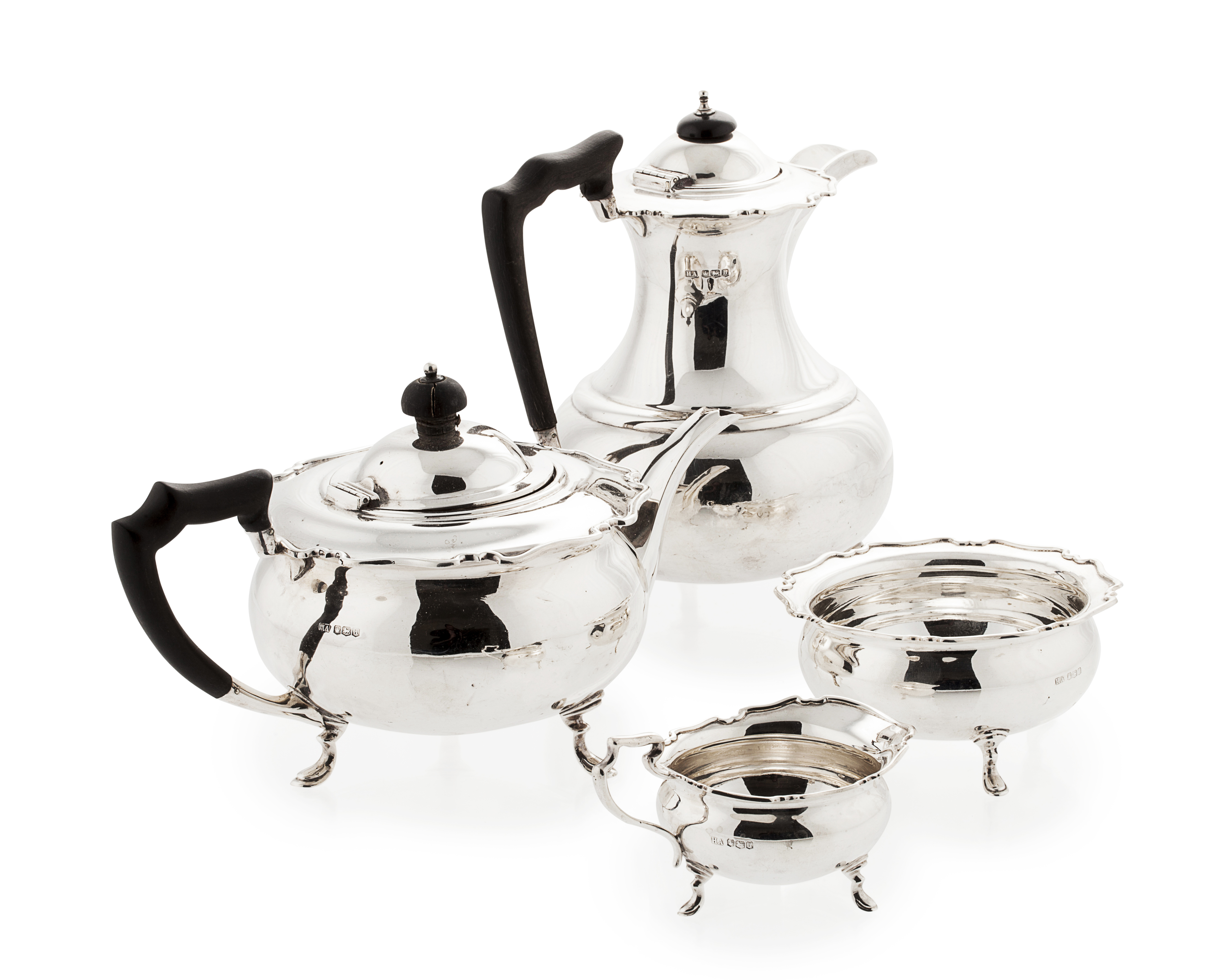 A four piece tea service