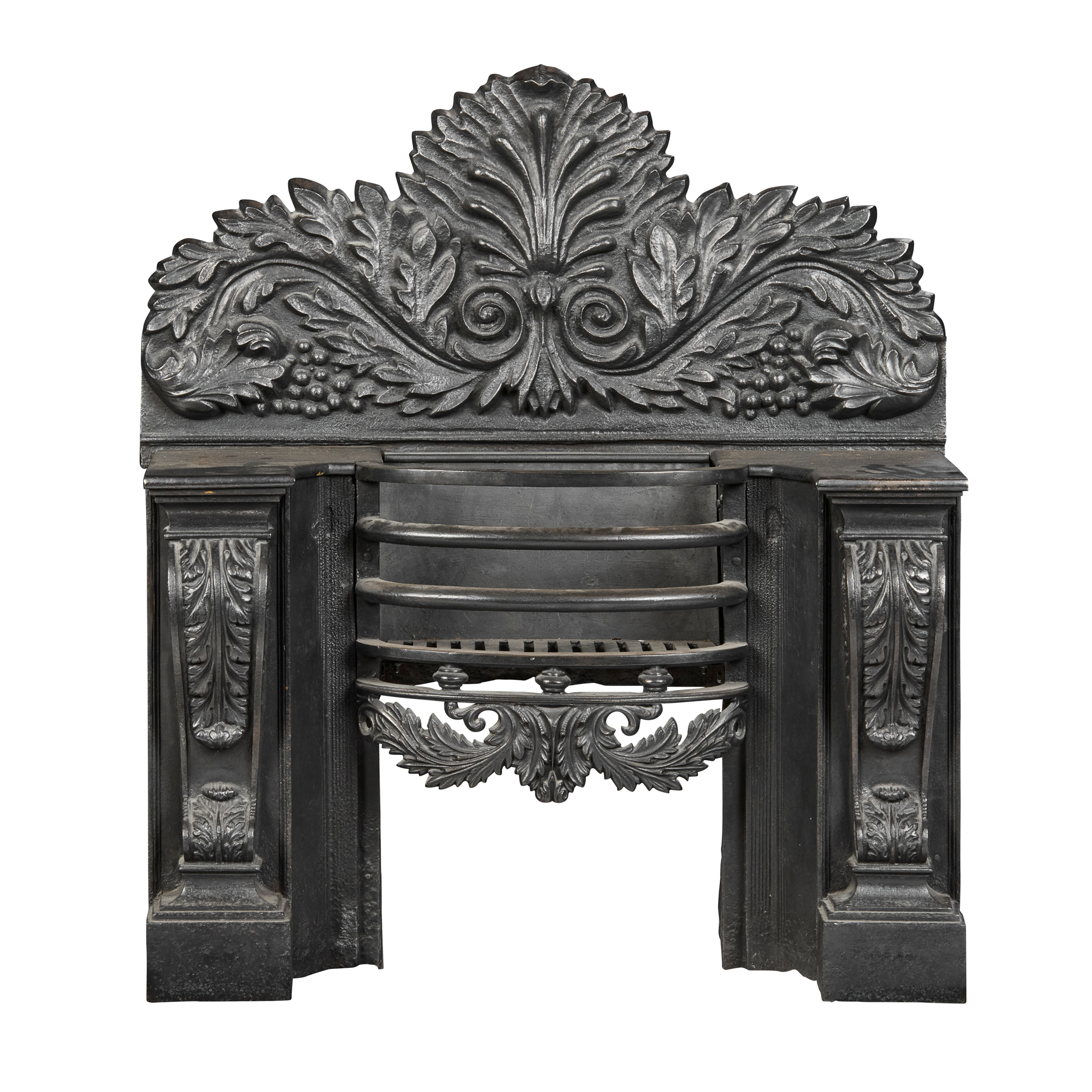 REGENCY GREEK REVIVAL CAST IRON HOB GRATE
